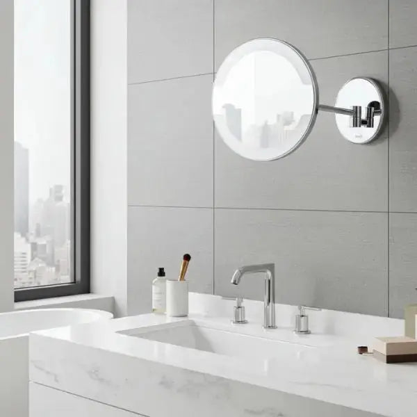 Espejo de Pared con Luz y Brazo Articulado GAMA HOTELS - Aumento 3x IP44 - TU ULTIMO CLIC
