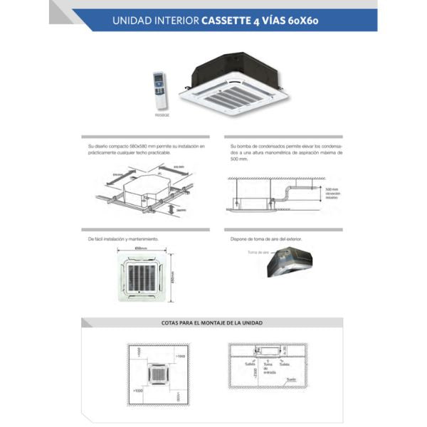 Unidad Interior Mini Cassette Samsung AC071RNNDKG/EU - A PLUS RENOVABLES
