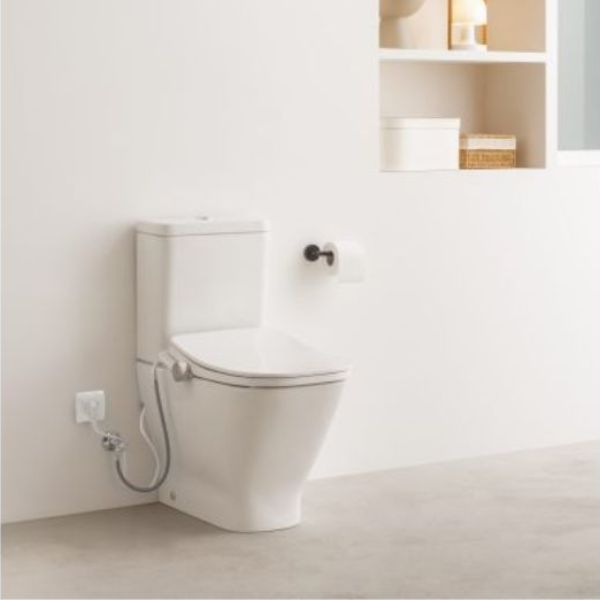 Asiento Inodoro Compacto M4 Square | Lavado y Secado | Instalación Fácil | Confort Diario | Diseño Cuadrado