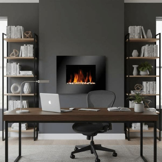 Chimenea Eléctrica MERCALOR 1800W Encastrable de Pared - Efecto Llama Realista LED Mercalor
