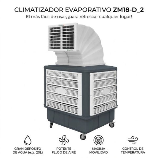 Bioclimatizadores Evaporativos Profesionales TECNA COOLVENT ZM 18‑T / Z 18‑D / Z 30‑D A Plus Rehabilitación Energética SL