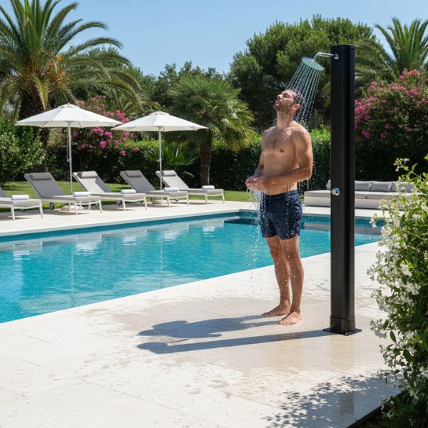 Ducha Solar AstralPool Fluidra 40L Negra - A PLUS RENOVABLES