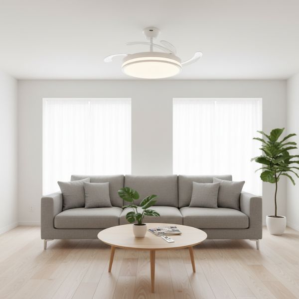 Scorpion White Ceiling Fan | Silent DC Motor | Summer/Winter Function | Dimmable LED | Energy Saving