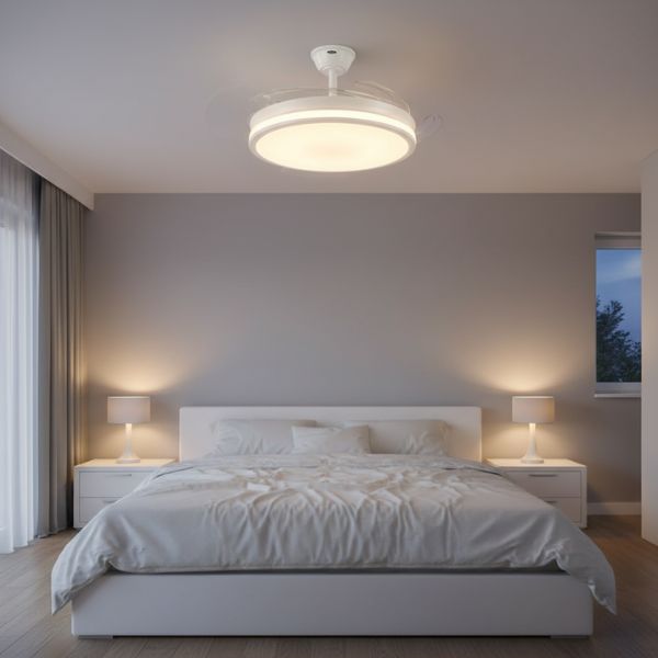 Scorpion White Ceiling Fan | Silent DC Motor | Summer/Winter Function | Dimmable LED | Energy Saving