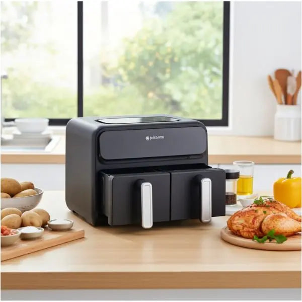 Freidora de Aire Johnson 8L Doble Cesta Independiente 2400W con Control Táctil -A PLUS RENOVABLES