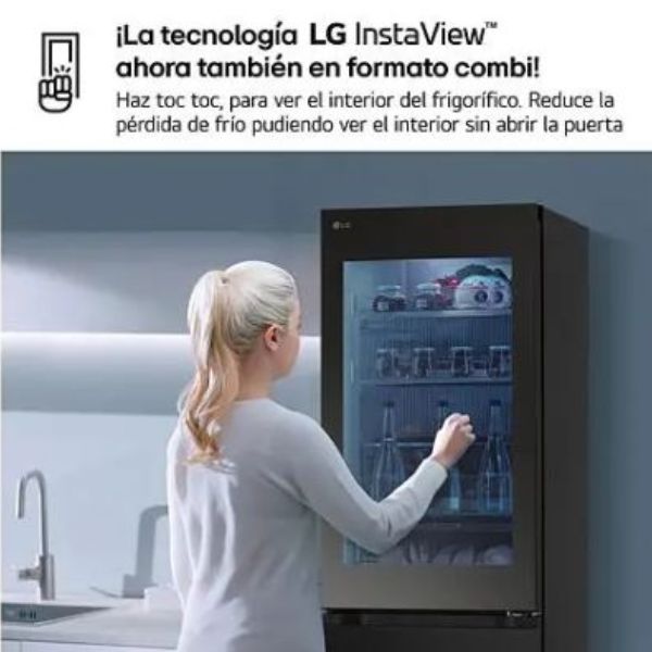 Frigorífico Combi LG GBG5160CEV Instaview DoorCooling+ Negro Grafito 1,86 m A Plus Rehabilitación Energética SL