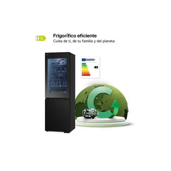 Frigorífico Combi LG GBG5160CEV Instaview DoorCooling+ Negro Grafito 1,86 m A Plus Rehabilitación Energética SL