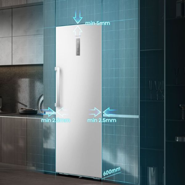 Hisense RL3K370SEWE1 White Refrigerator | 186cm | Kitchen Fit Design | LED Lighting | Silent 35dB