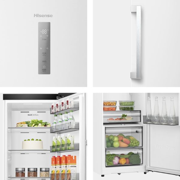 Hisense RL3K370SEWE1 White Refrigerator | 186cm | Kitchen Fit Design | LED Lighting | Silent 35dB
