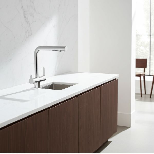 Nexus Pull-Out Kitchen Faucet | Luxury Finishes (Gold, Gunmetal, Matte Black, Chrome) | 3-Way | Cold Open