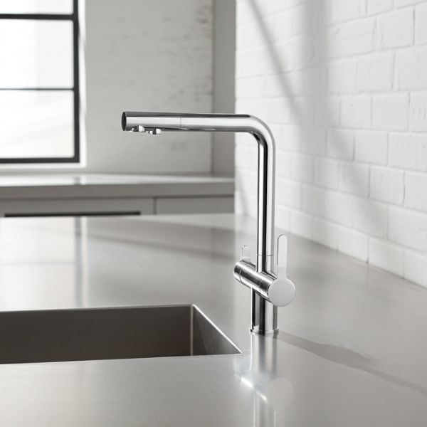Nexus Pull-Out Kitchen Faucet | Luxury Finishes (Gold, Gunmetal, Matte Black, Chrome) | 3-Way | Cold Open