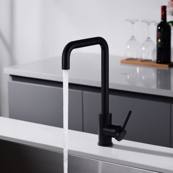 Grifería de Cocina Monomando SERIE LOIRA NEGRO MATE - A PLUS RENOVABLES