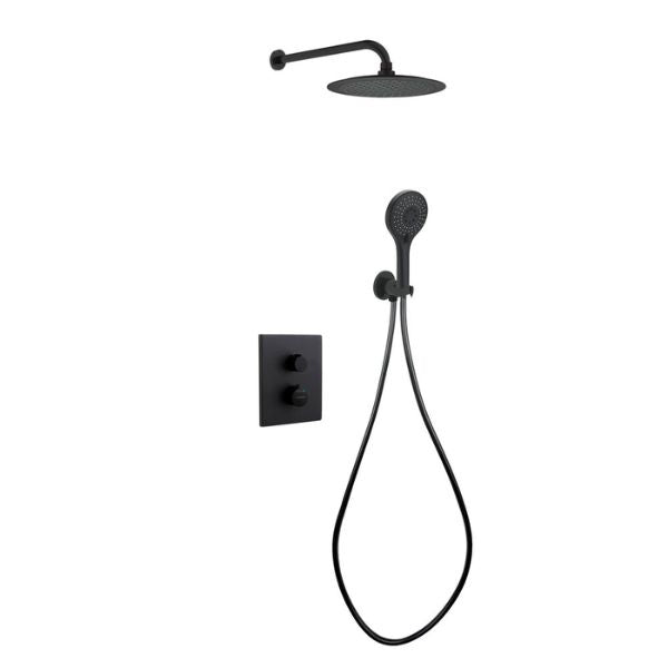 Sistema de Ducha Termostático Empotrado Clever UP! Urban Negro Mate - A PLUS RENOVABLES
