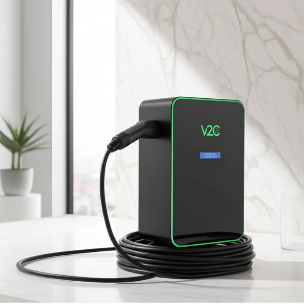V2C Trydan 7,4 kW – Punto de Recarga Monofásico con Cable Tipo 2 · Protecciones Integradas · WiFi & Bluetooth Trydan