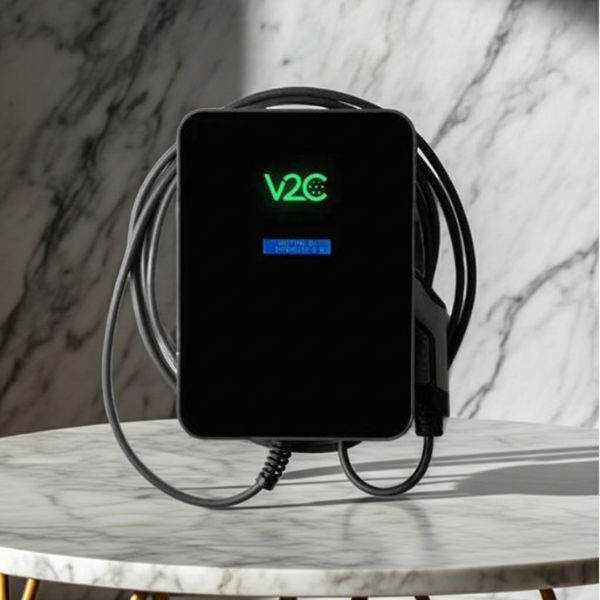 V2C Trydan 7,4 kW – Punto de Recarga Monofásico con Cable Tipo 2 · Protecciones Integradas · WiFi & Bluetooth Trydan