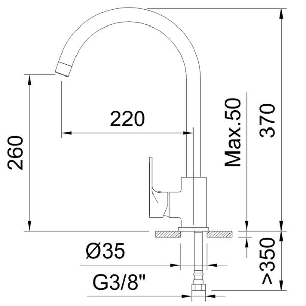 Grifo de Cocina Monomando Rocket - A PLUS RENOVABLES